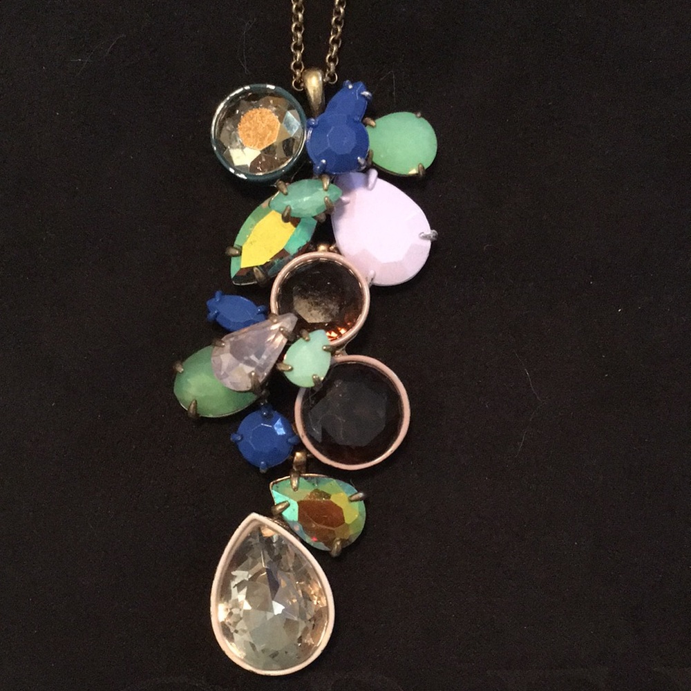 J Crew multicolored stone Brulee necklace